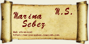 Marina Šebez vizit kartica